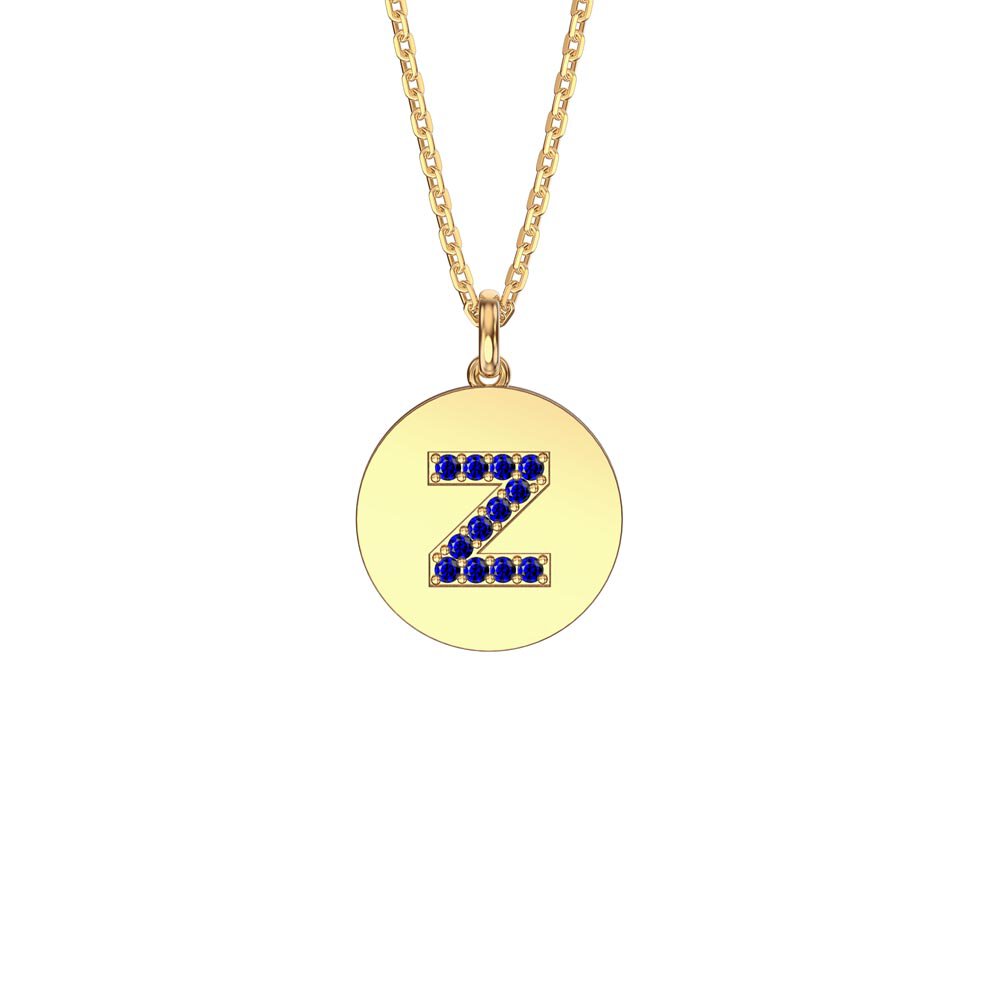 Charmisma Sapphire Pave 18K Gold Vemeil Alphabet Pendant Z
