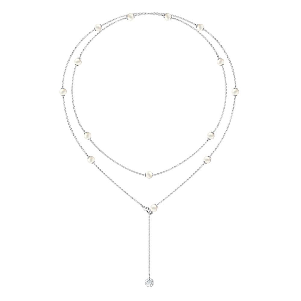Akoya Pearl By the Yard 10K White Gold Necklace 36inch #2