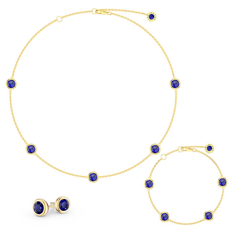 Sapphire By the Yard 18K Gold Vermeil Jewelry Set