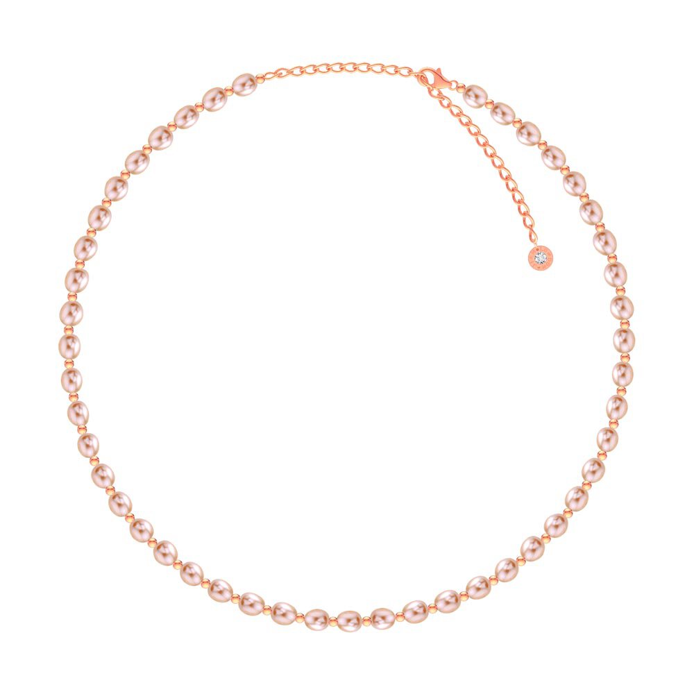 Venus Pink Pearl 18K Rose Gold Vermeil Choker Necklace #1