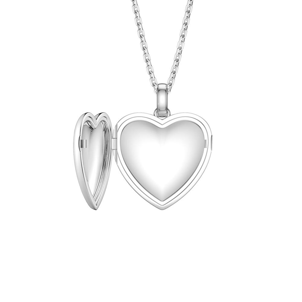 Charmisma Diamond 18K White Gold Heart Locket #2