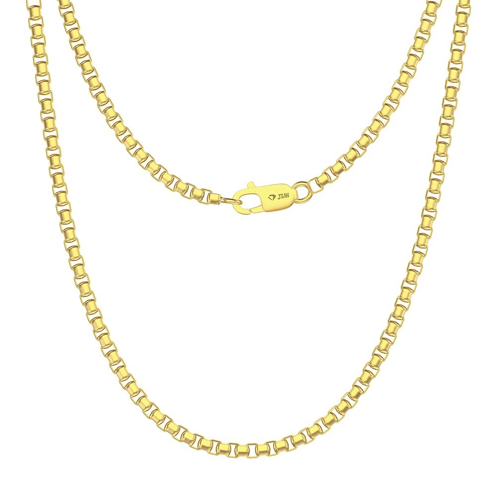 Medium 18K Gold Vermeil Box Chain Necklace 3.3MM