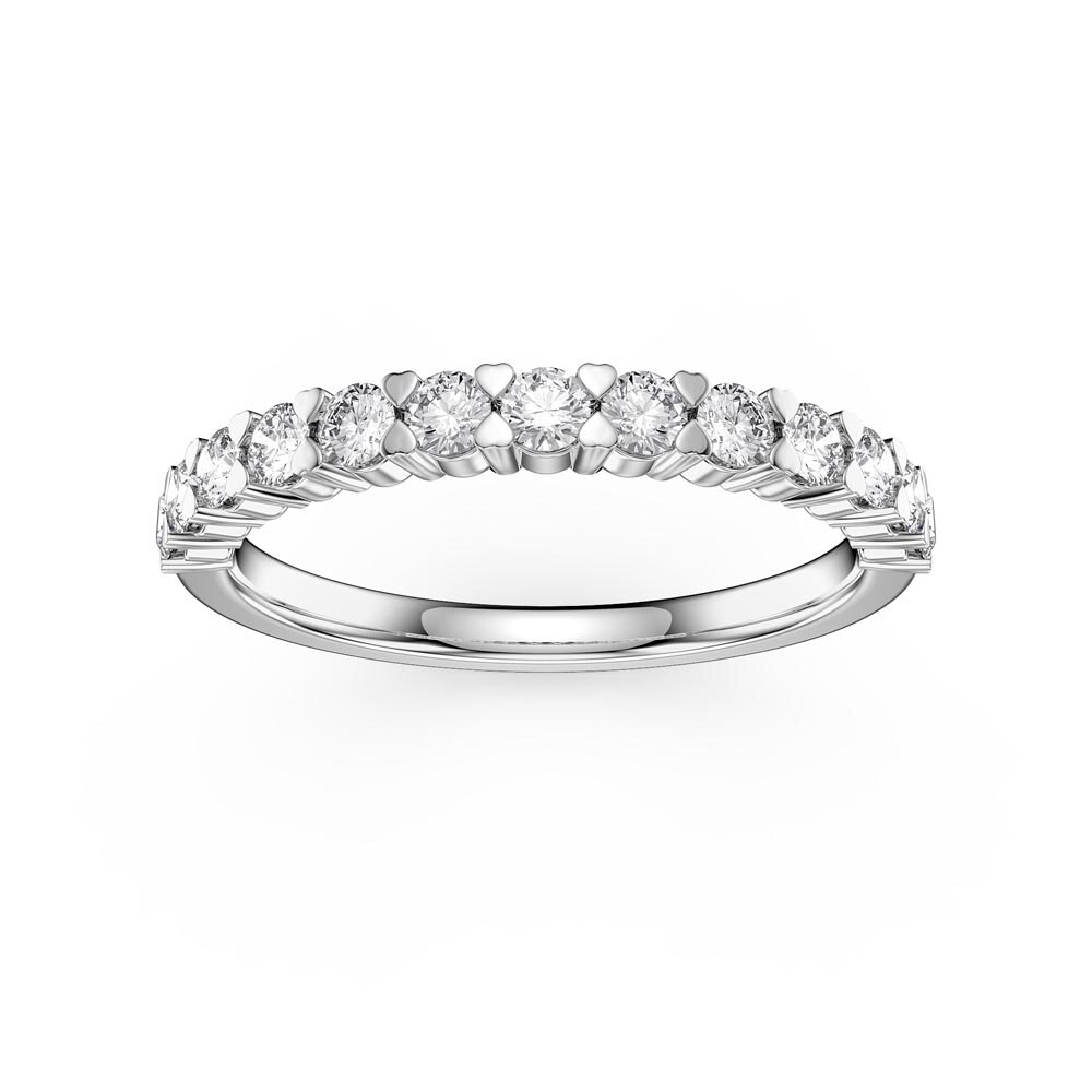 Stardust Lab Diamond 10K White Gold Half Eternity Ring