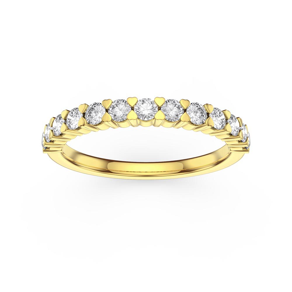 Stardust Lab Diamond 10K Yellow Gold Half Eternity Ring