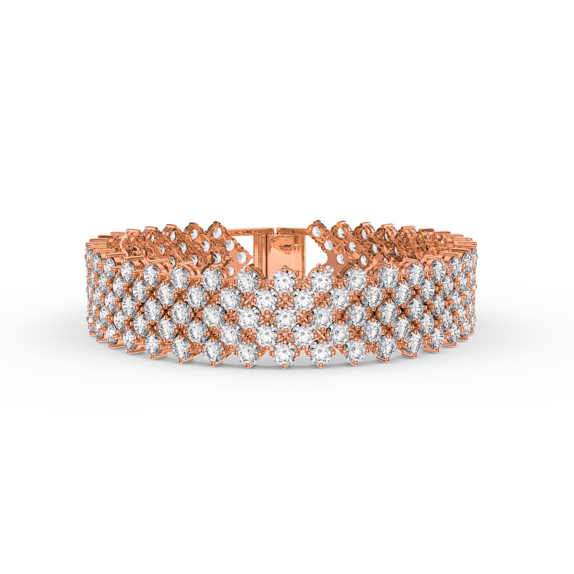 Woven Rose Gold Vermeil Bracelet By Milor Italy  PreAdored Sustainable  Luxury