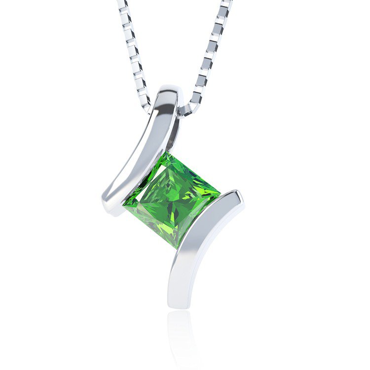 Resultado de imagen para square emerald pendant