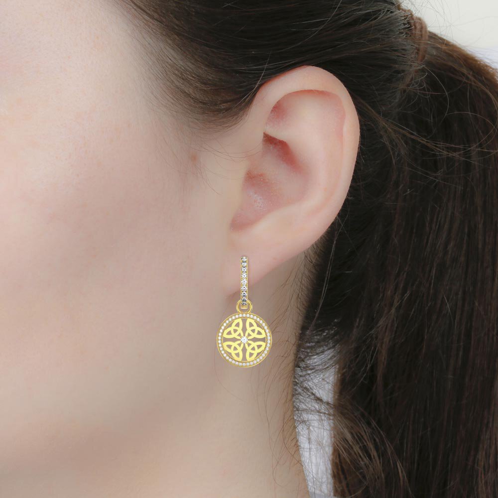 Moissanite Trinity 18K Gold Vermeil Interchangeable Earring Drops #4