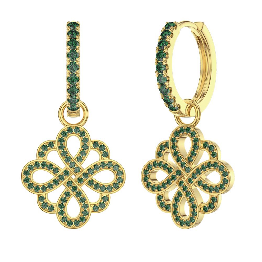 Emerald Infinity 18K Gold Vermeil Interchangeable Earring Drops #5