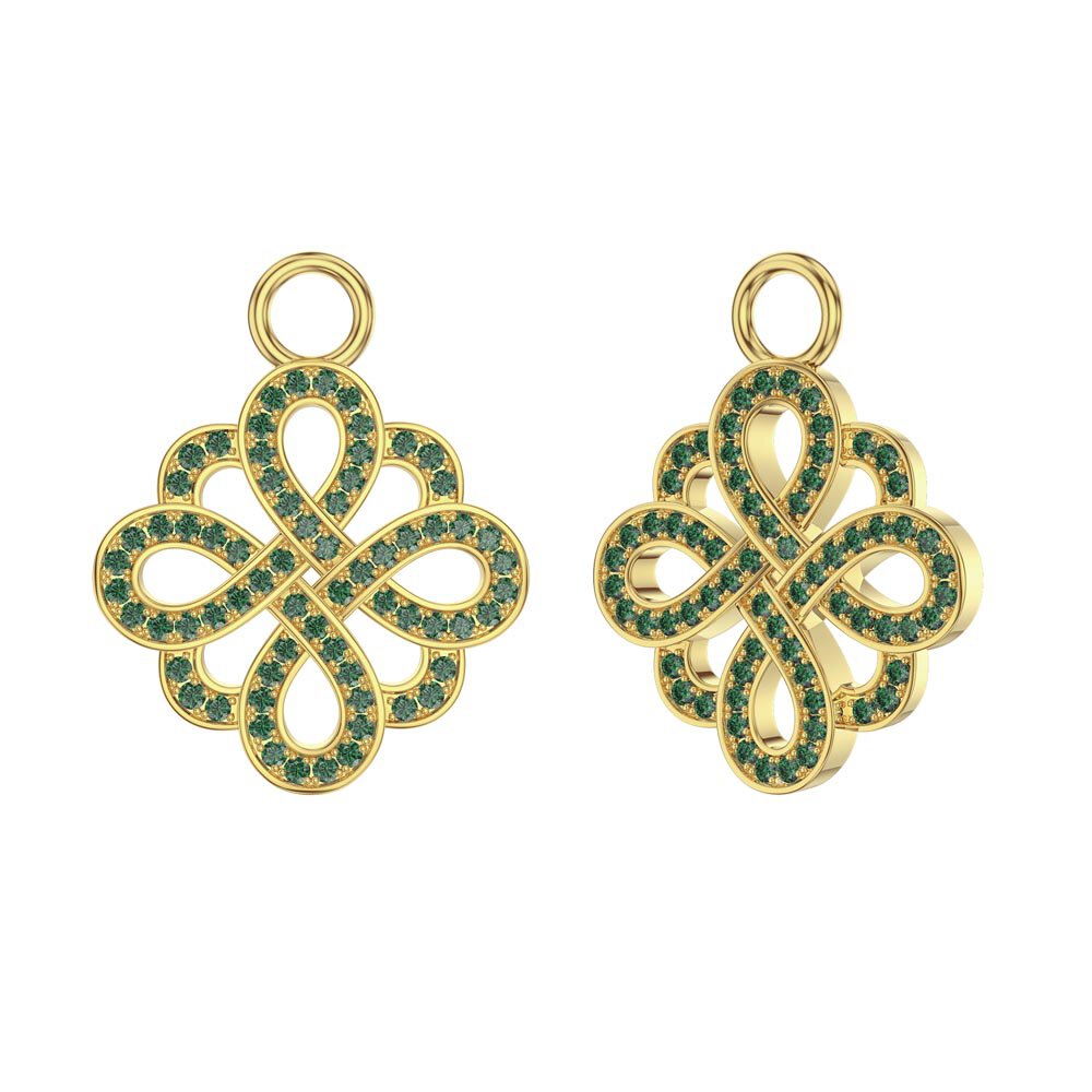 Emerald Infinity 18K Gold Vermeil Interchangeable Earring Drops