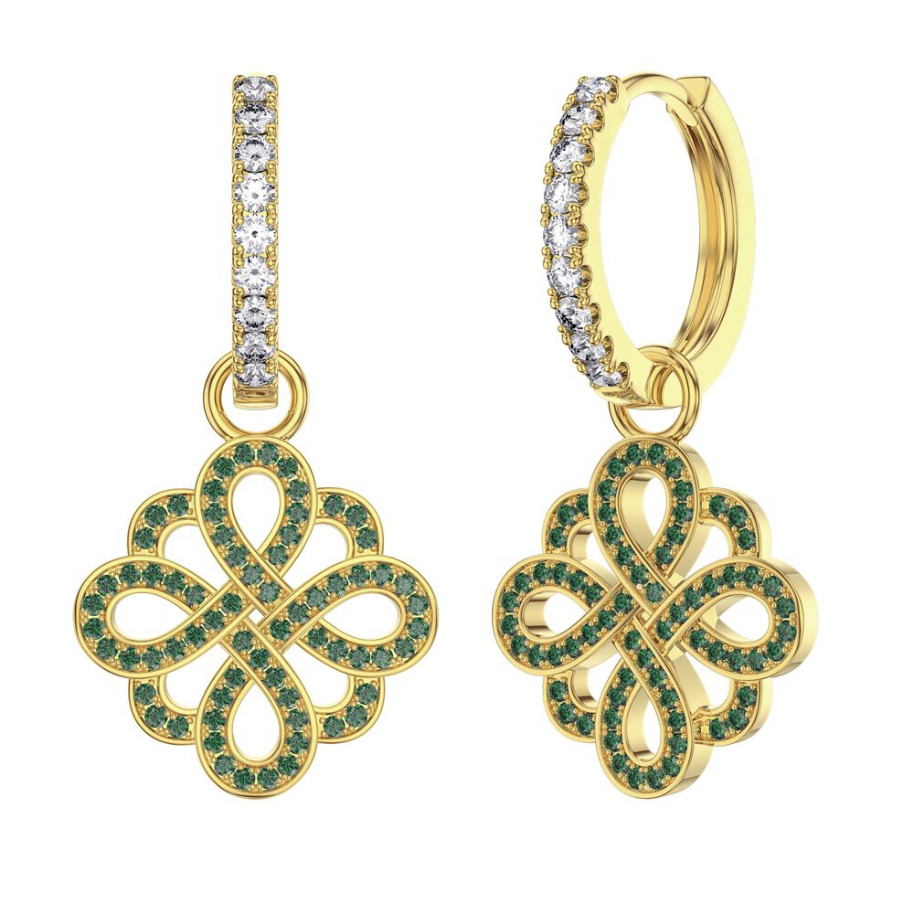 Emerald Infinity 18K Gold Vermeil Interchangeable Earring Drops #4