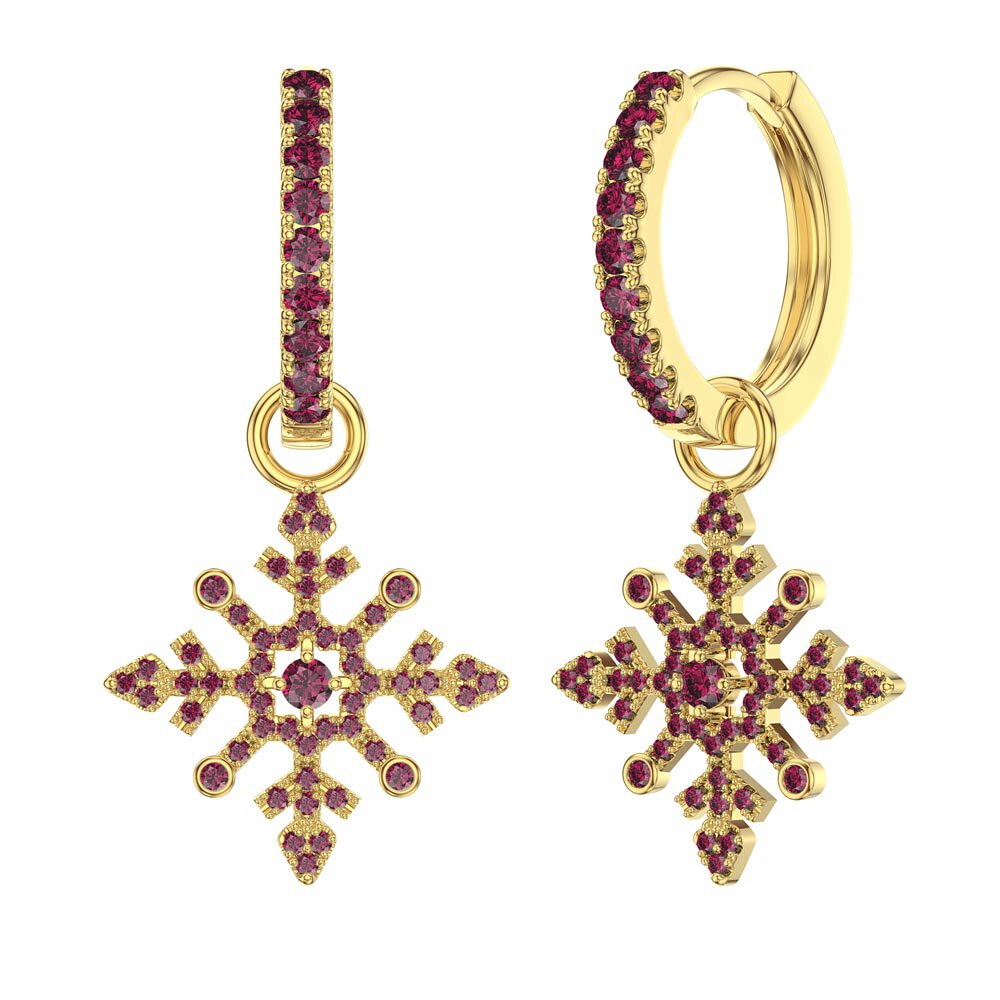Ruby Snowflake 18K Gold Vermeil Interchangeable Earring Drops #5
