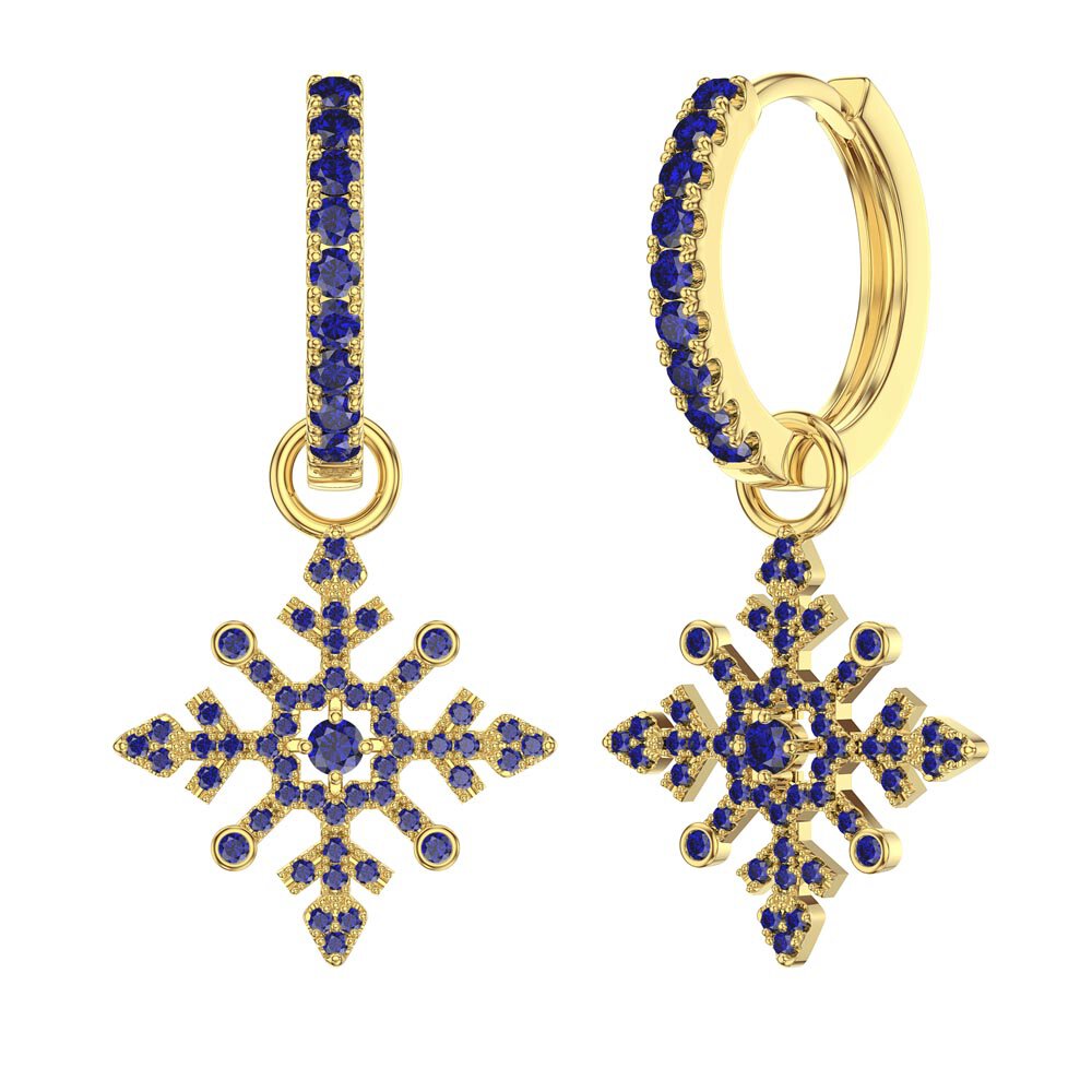 Sapphire Snowflake 18K Gold Vermeil Interchangeable Earring Drops #5
