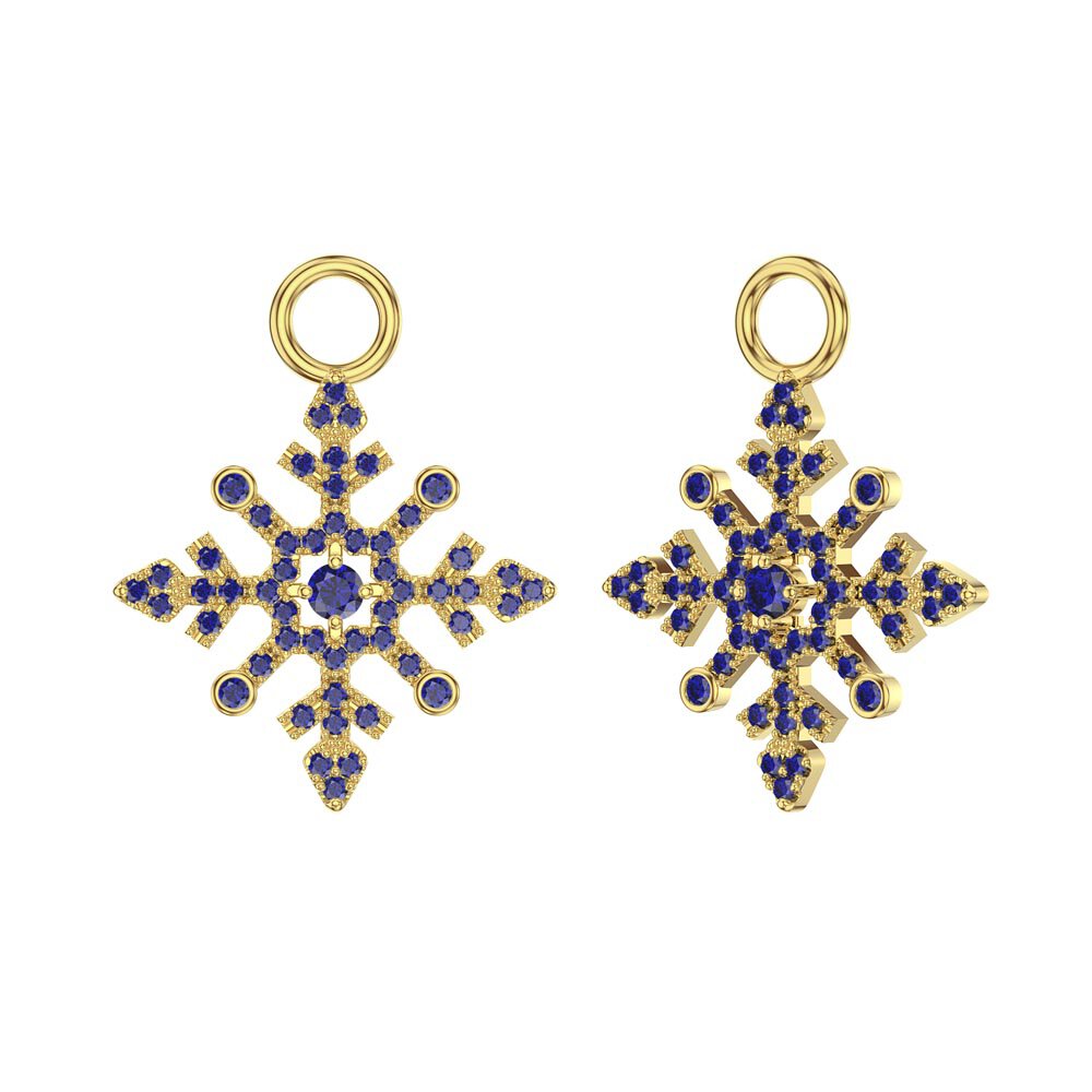 Sapphire Snowflake 18K Gold Vermeil Interchangeable Earring Drops