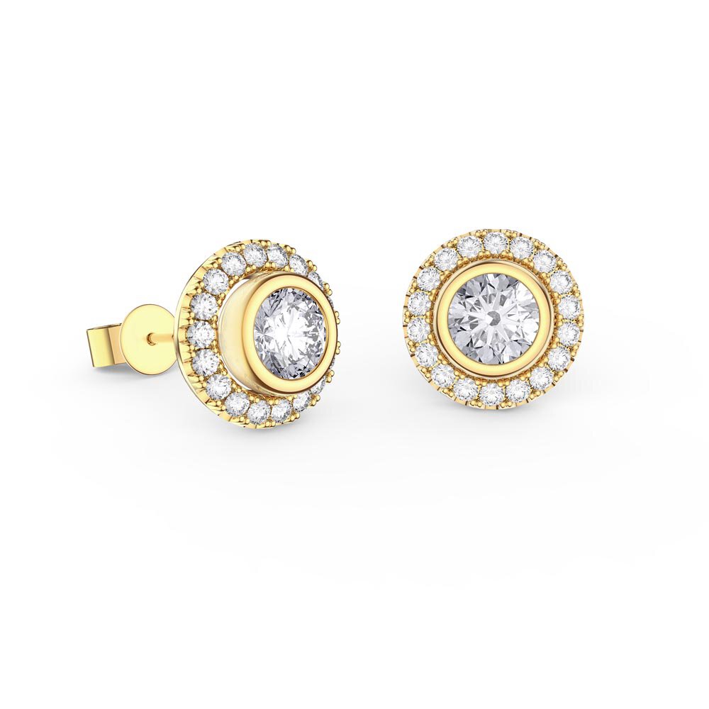 Infinity White Sapphire 18K Gold Vermeil Jewelry Set #2