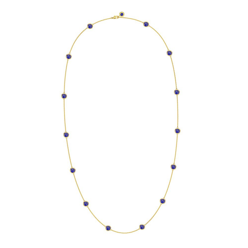 Sapphire By the Yard 18K Gold Vermeil Necklace #3