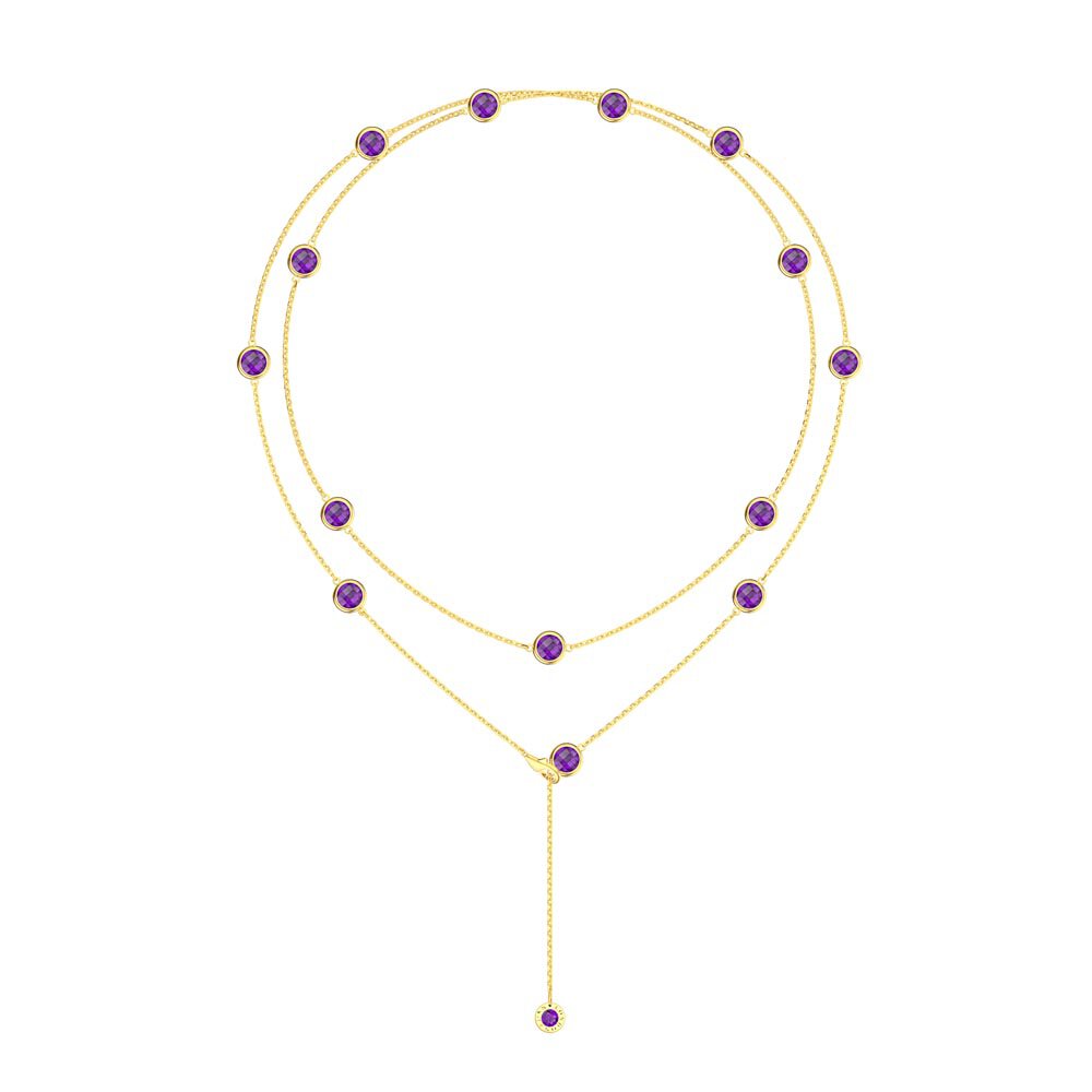 Amethyst By the Yard 18K Gold Vermeil Necklace