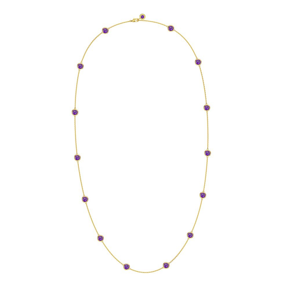 Amethyst By the Yard 18K Gold Vermeil Necklace #3