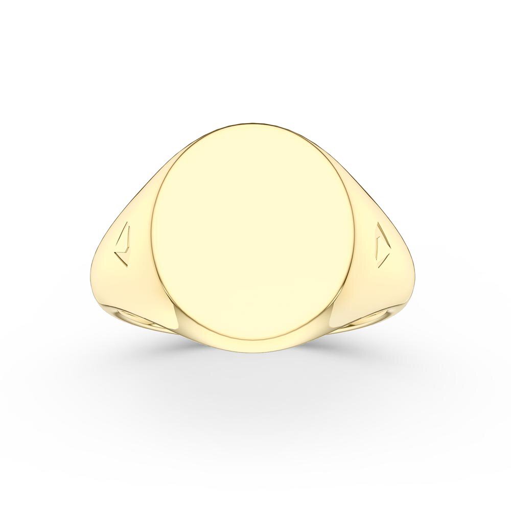 Oval 10K Yellow Gold Signet Ring