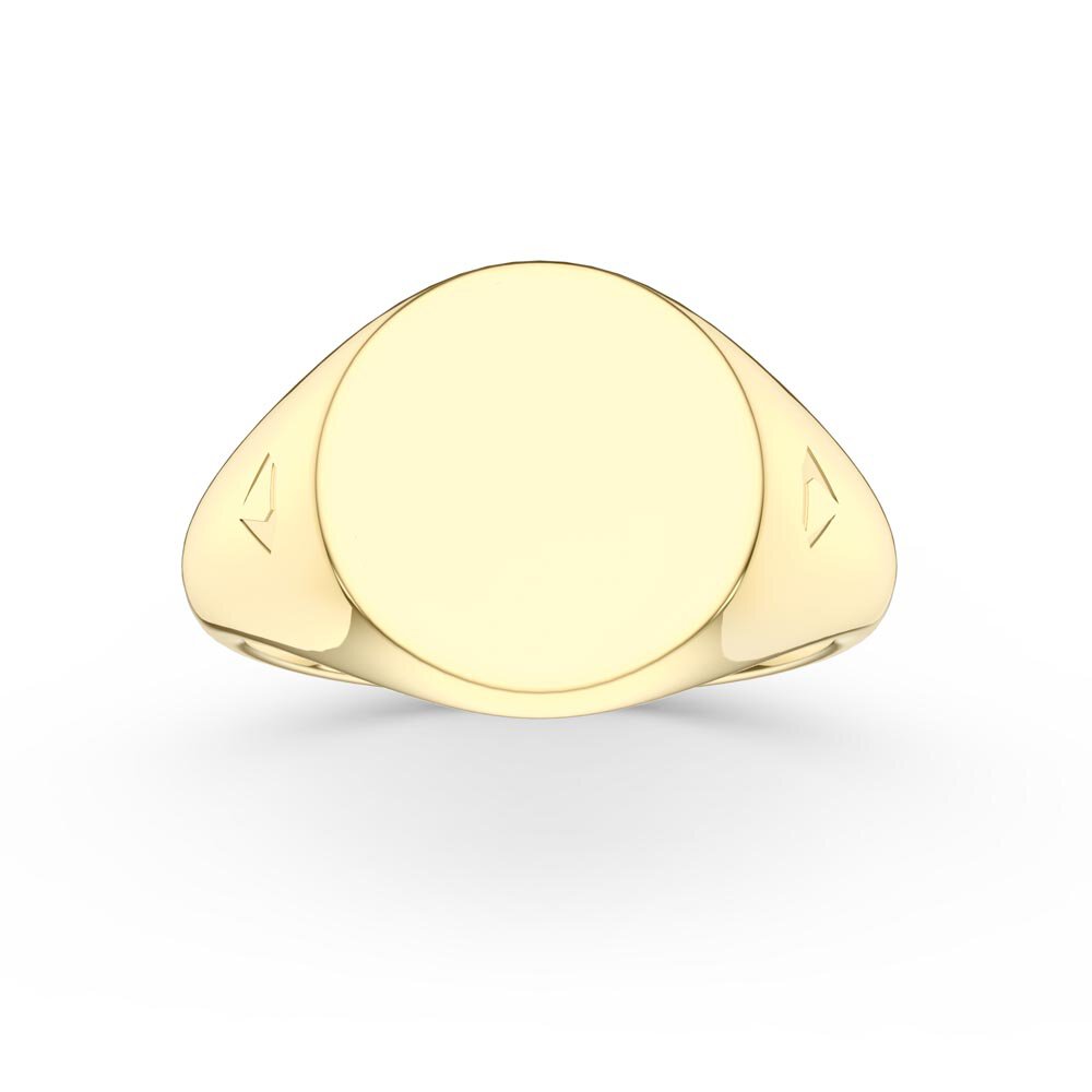 Round 10K Yellow Gold Signet Ring