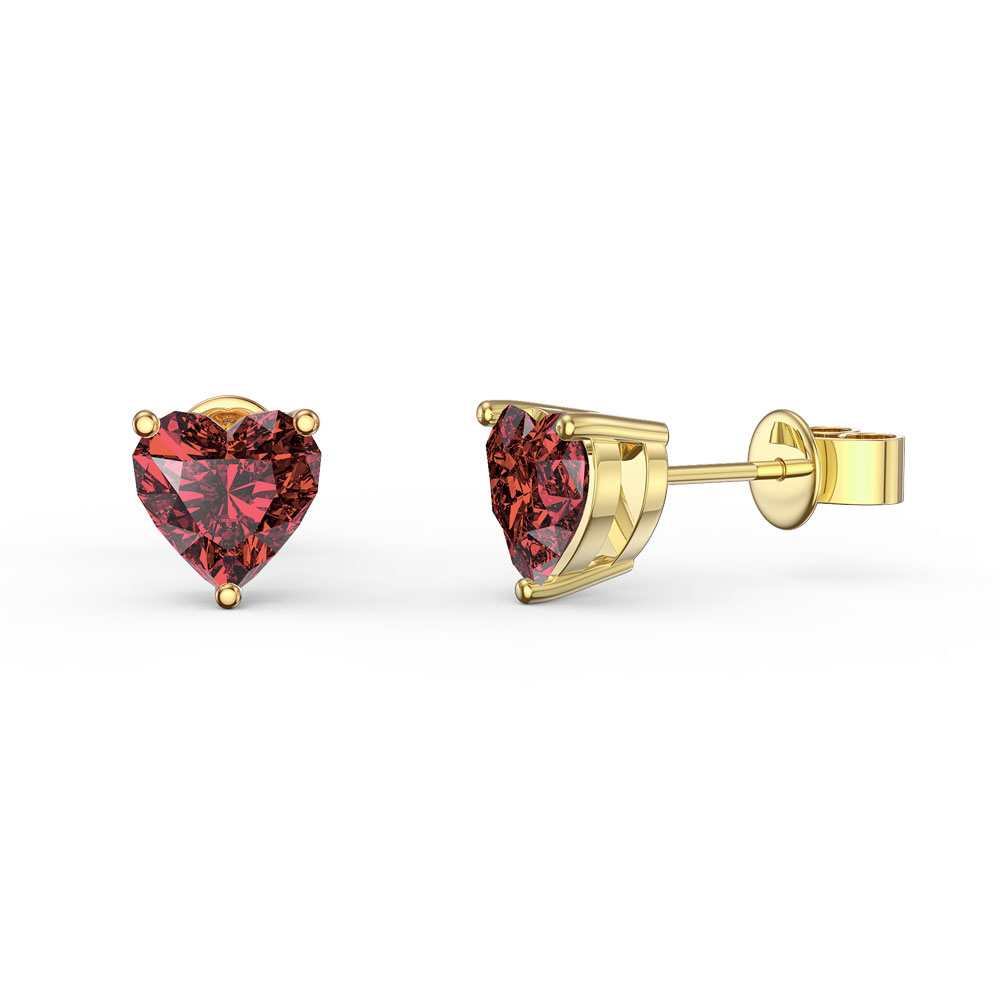 Gifts for Her Dainty 18k Gold Filled Gemstone Earrings Carnelian Heart Earrings