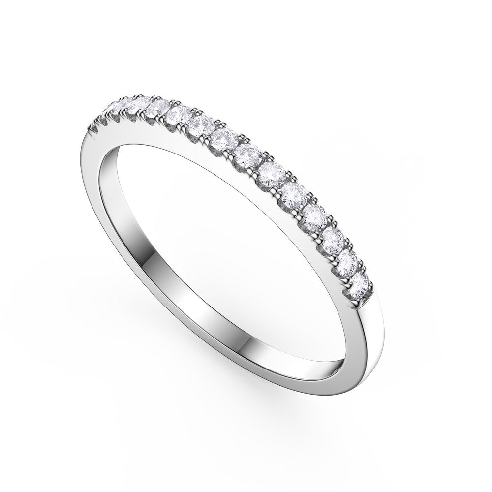 Platinum diamond clearance half eternity ring