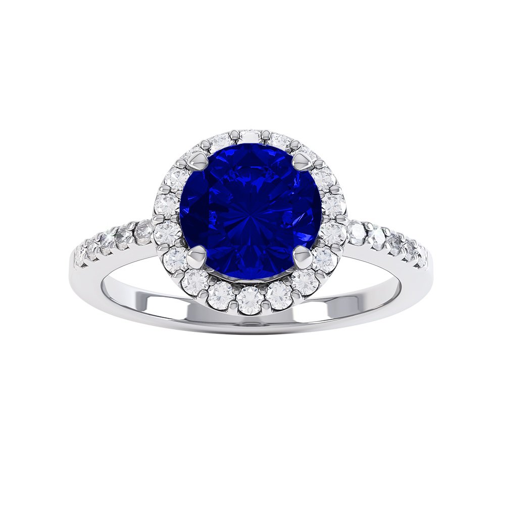 sapphire diamond ring platinum