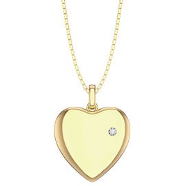 Charmisma Diamond 18K Yellow Gold Heart Locket