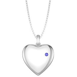 Charmisma Sapphire 18K White Gold Heart Locket