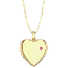 Charmisma Ruby 18K Yellow Gold Heart Locket