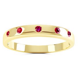 Unity Ruby 10K Gold  Promise Ring Band