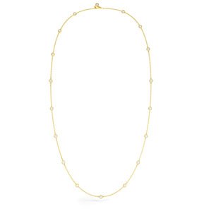 By the Yard White Sapphire 18K Yellow Gold Necklace