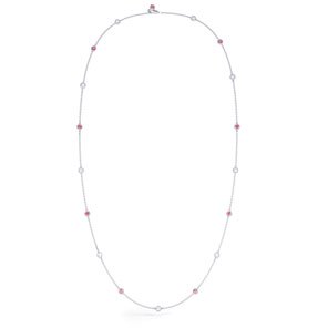 By the Yard Ruby 18K White Gold Necklace