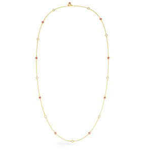 By the Yard Ruby 18K Gold Vermeil Necklace