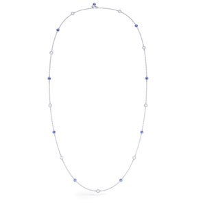 By the Yard Sapphire 18K White Gold Necklace