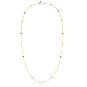 By the Yard Sapphire 18K Yellow Gold Necklace
